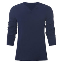 Load image into Gallery viewer, Men's Vintage White Long Sleeve T-Shirt 100% Cotton Thai Hiphop T Shirt Men V-Neck Summer Beach T-shirt Tee Tops For Man